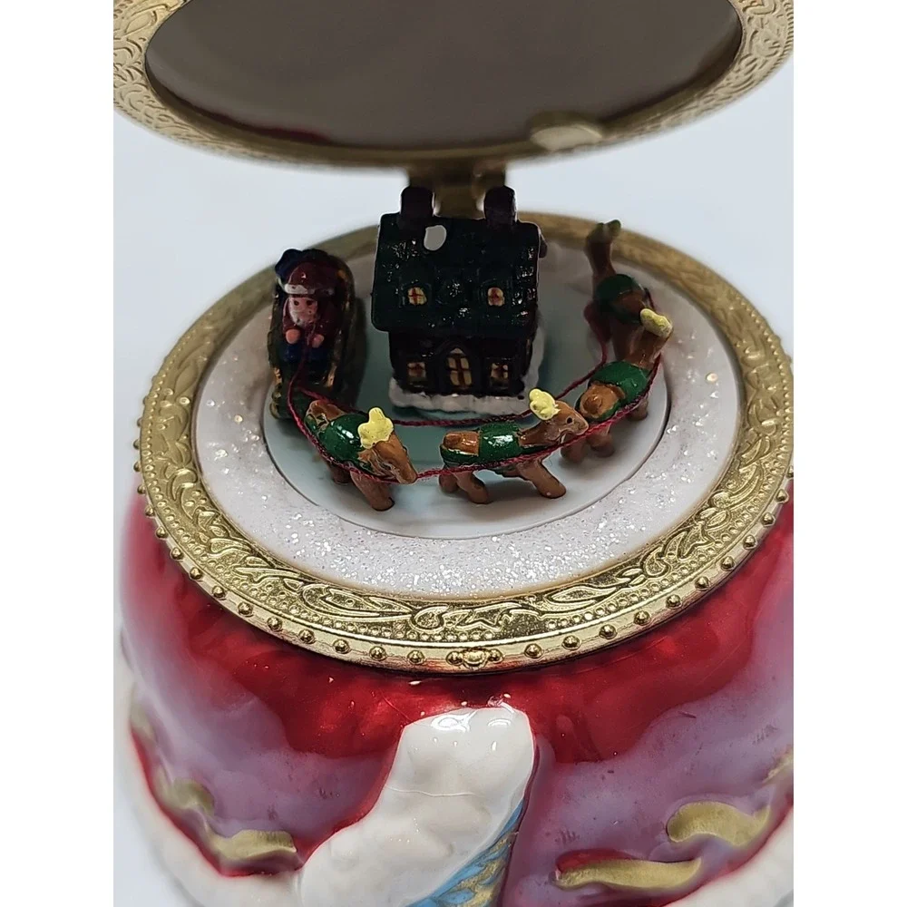 5 Vintage 2005 Mr Christmas Musical Trinket Box Ornaments works! 4